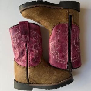 Shyanne Lil Lainie Cowboy Western Boots Toddler Girl Brown Pink Size 4 baby
